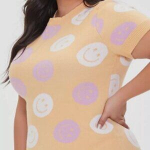 Forever21 Happy Face Sweater Dress Size 3X